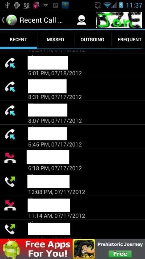 Recent Call Log скриншот 2