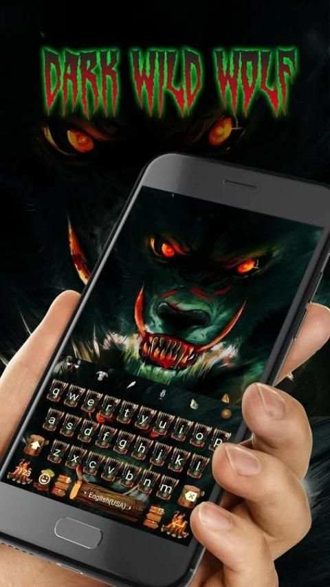 Dark Wolf Keyboard Theme for Android скриншот 3