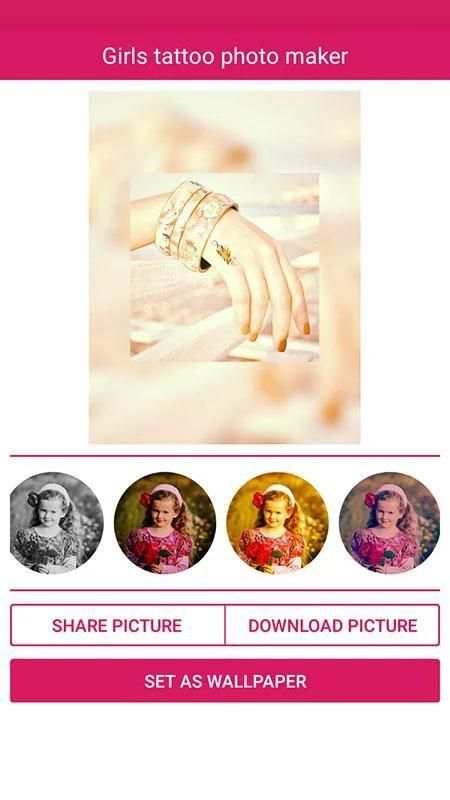 Girls tattoo photo maker скриншот 1