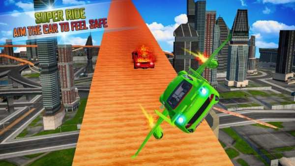 Flying Car Driving Stunt and Shooting Simulator screenshot 6