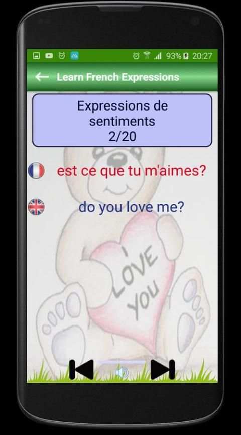 Learn French English Expressions скриншот 2