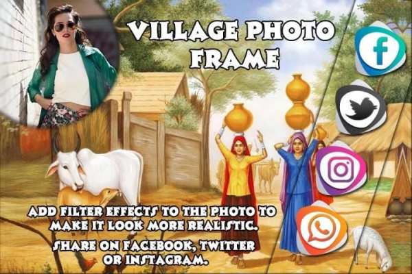 Village Photo Frame : Village Photo Editor स्क्रीनशॉट 4