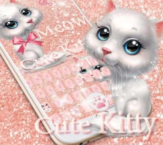 Cute kitty Keyboard Theme screenshot 3