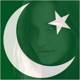 Pakistan Flag Face Photo