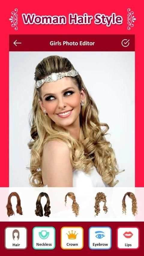 Hairstyle Changer App For Girls скриншот 2