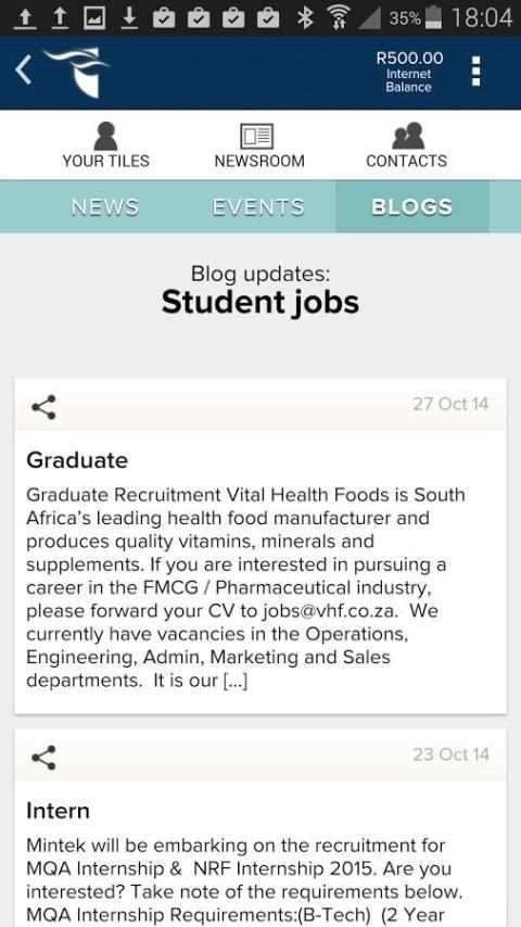 CPUT Mobile screenshot 1