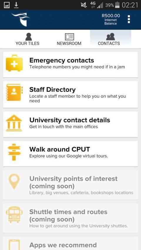 CPUT Mobile screenshot 2