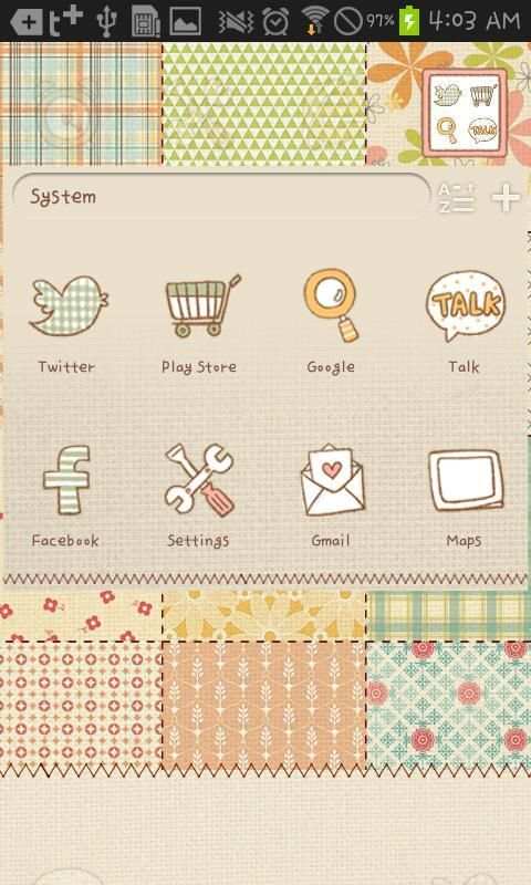 Fall patterns Go Launcher 1 تصوير الشاشة