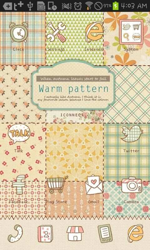 Fall patterns Go Launcher 3 تصوير الشاشة