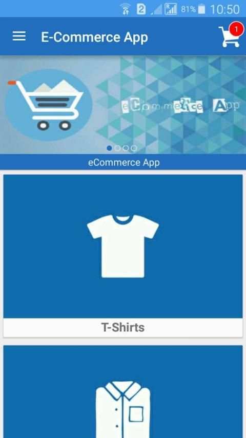 E-Commerce App स्क्रीनशॉट 1