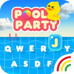 Summer Cool Pool Party Keyboard Theme