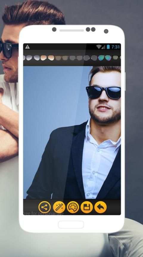 Fashion Men Sunglasses Photo Editor скриншот 1
