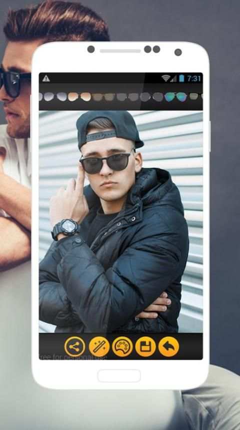 Fashion Men Sunglasses Photo Editor скриншот 2