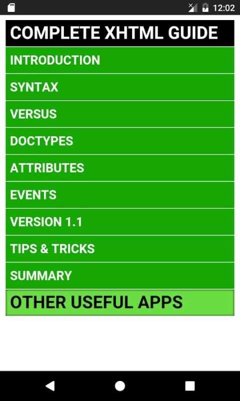Learn XHTML Guide Complete screenshot 4