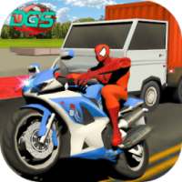 Super Spider Bike Flash Speed Traffic Racing Hero
