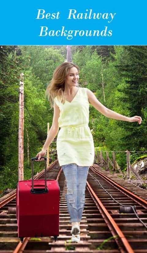 Railway Track Background Changer – Train Cut Paste скриншот 1