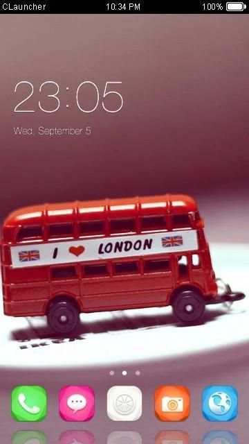 Cartoon London Bus Theme screenshot 3