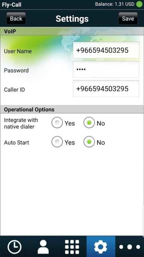 Fly-Call Mobile Dialer screenshot 2