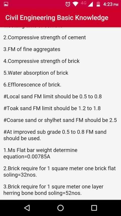Civil Engineering Hand Book screenshot 8