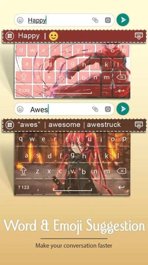 Anime Keyboard 3 تصوير الشاشة