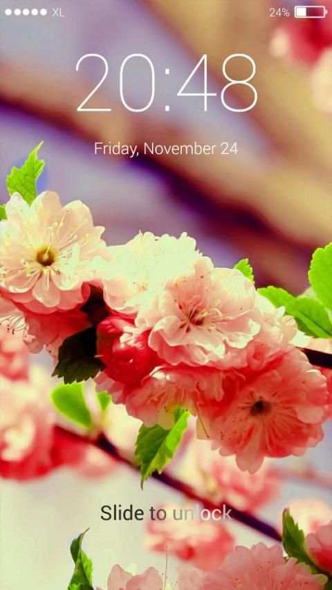Beautiful Flower Lock Screen скриншот 7