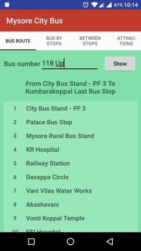 Mysore City bus screenshot 2