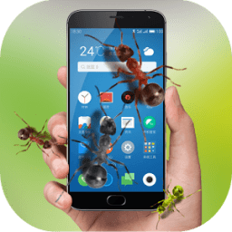 Ant in phone joke icon