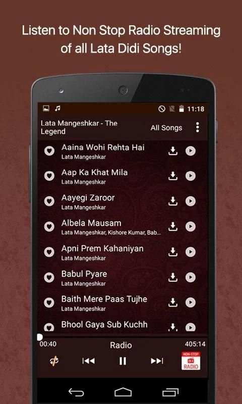 Lata Mangeshkar Old Hindi Songs स्क्रीनशॉट 3