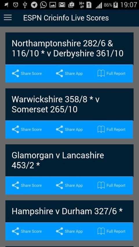 Real Time Cricket RSS screenshot 3