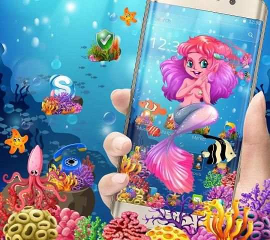 Cute Mermaid Ocean Princess Theme скриншот 6