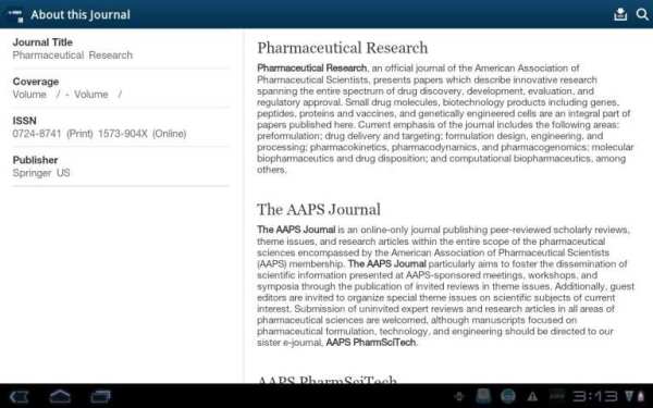 AAPS Journals screenshot 4