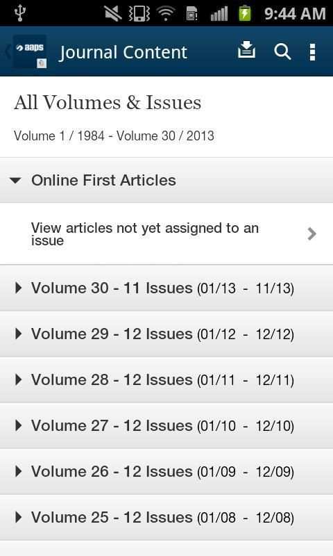 AAPS Journals screenshot 6