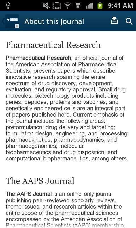 AAPS Journals screenshot 10