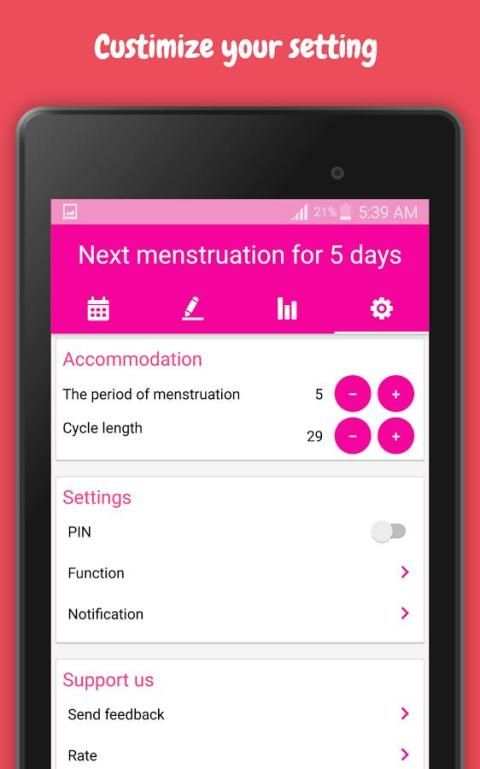 My Period Tracker - Menstruation Calendar screenshot 4