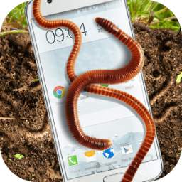 Earthworm in phone slimy joke