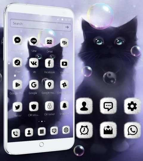 Fluffy kitty Tema Wallpaper kucing screenshot 2