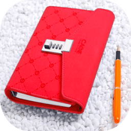 Secret diary with lock icon