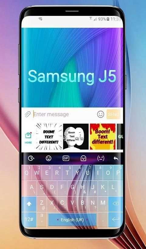 Samsung j5 Gentle Keyboard Theme screenshot 1