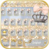 Silver gold Keyboard theme