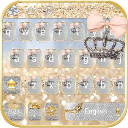 Silver Gold Keyboard Theme 10001002