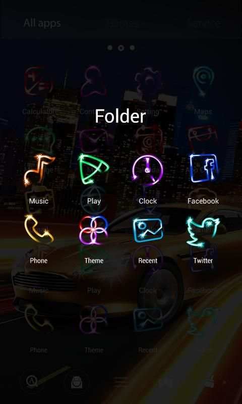 Speed 3D V Launcher Theme स्क्रीनशॉट 1