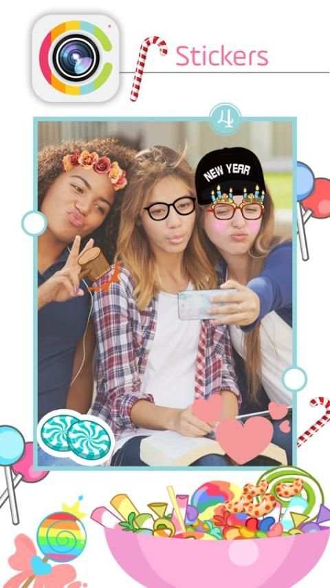 Candy Selfie Camera скриншот 4