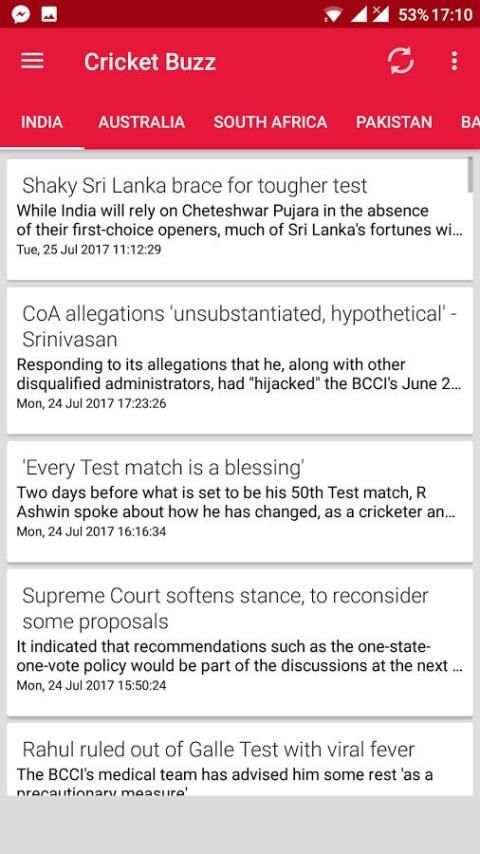 Cricket Buzz Live screenshot 2