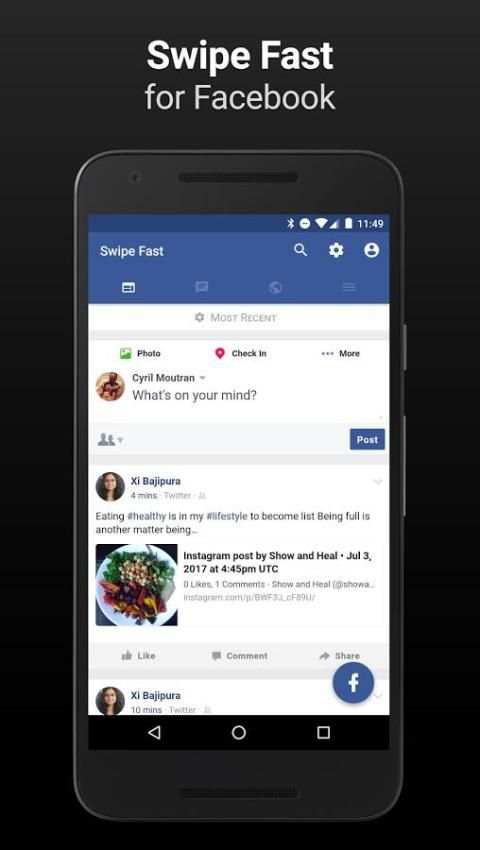 Swipe Fast for Facebook & Messenger screenshot 6