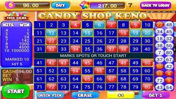 Free Keno Games - Candy Bonus 4 تصوير الشاشة