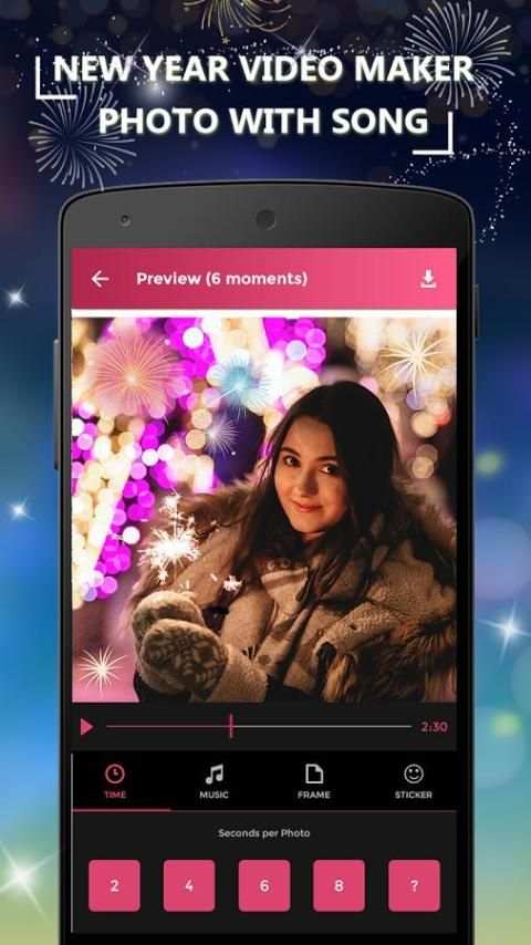 New Year Video Maker Photos With Song скриншот 4