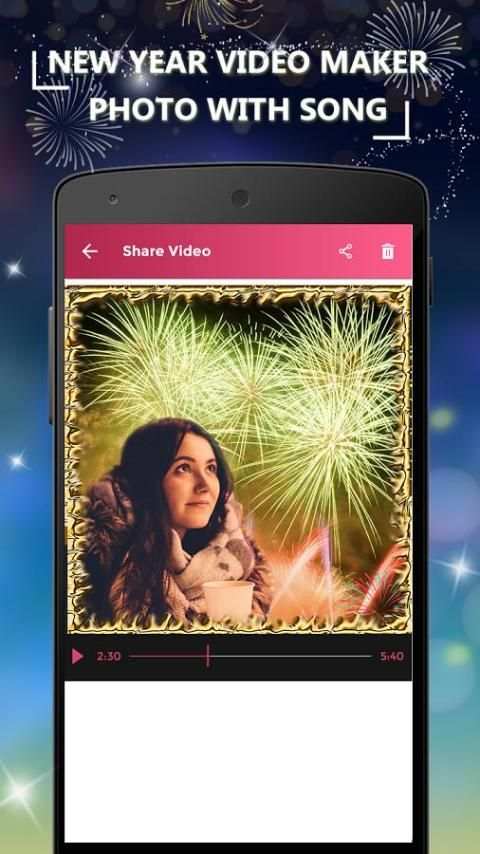 New Year Video Maker Photos With Song скриншот 1