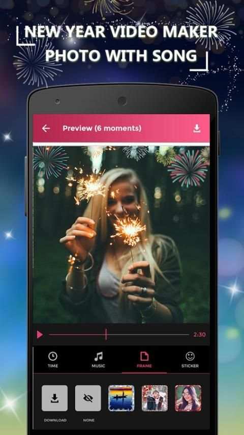 New Year Video Maker Photos With Song скриншот 2
