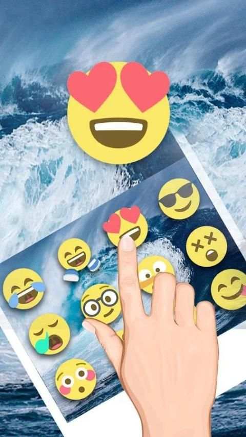 Blue Wave Keyboard Theme скриншот 3
