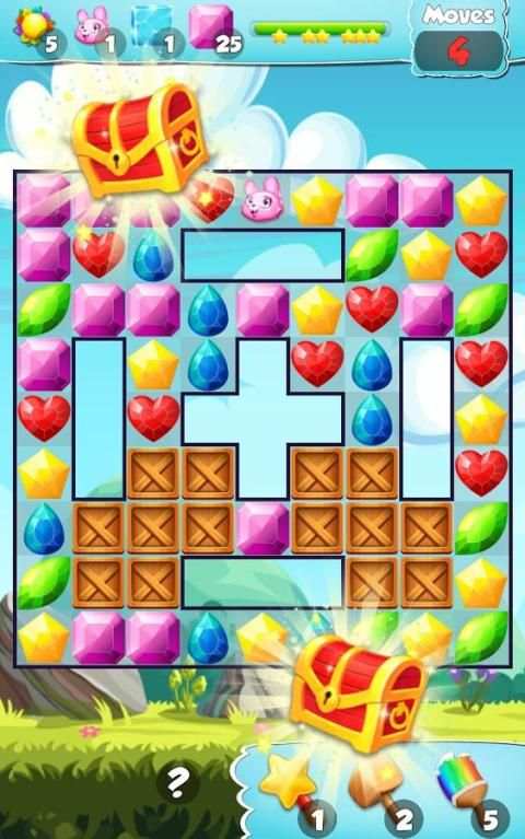 Jewels Gems Quest - Match 3 Game 2 تصوير الشاشة